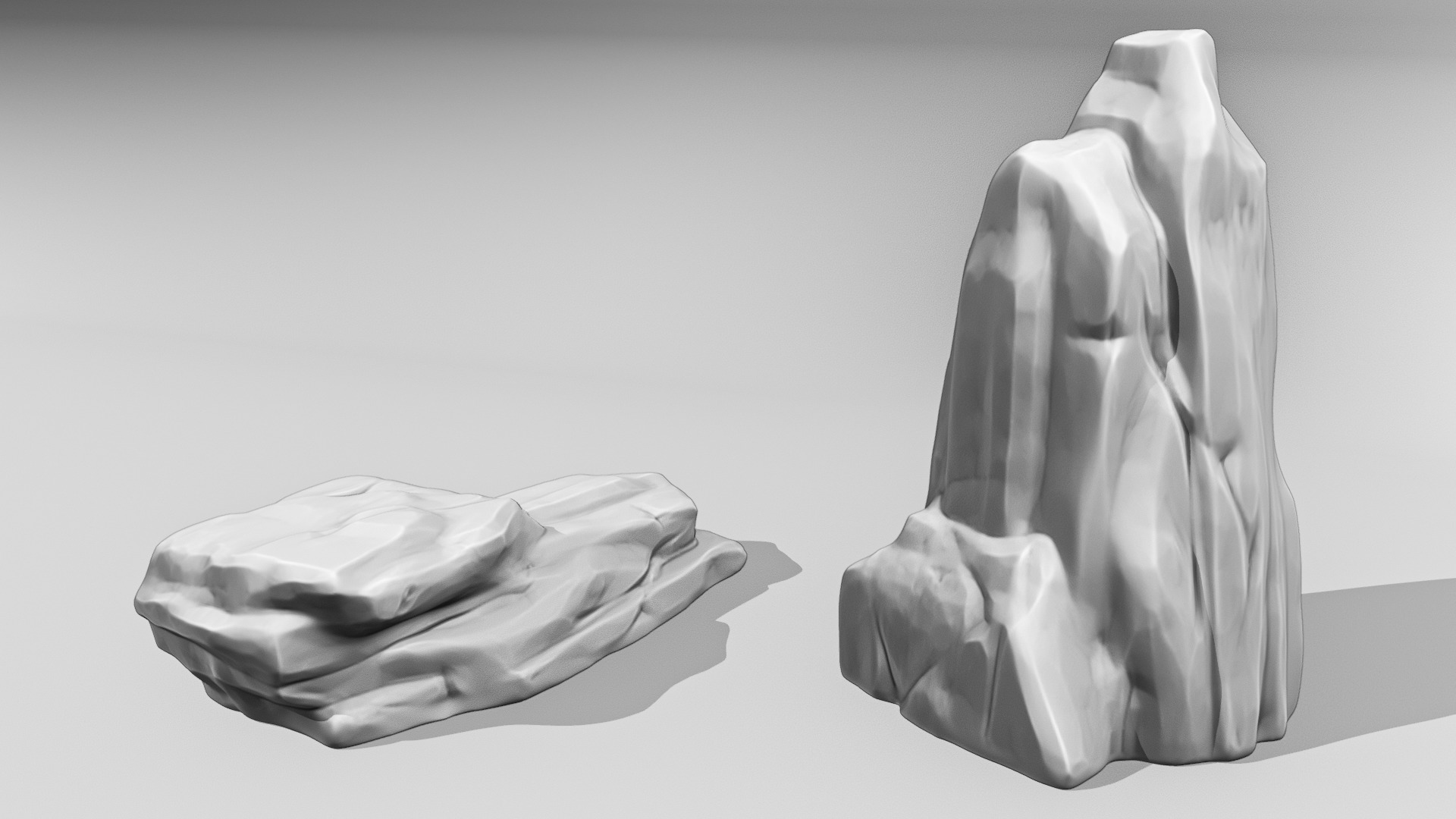 20 Unique 3D Printable Stones Perfect for Dioramas and Games 3D print model_10