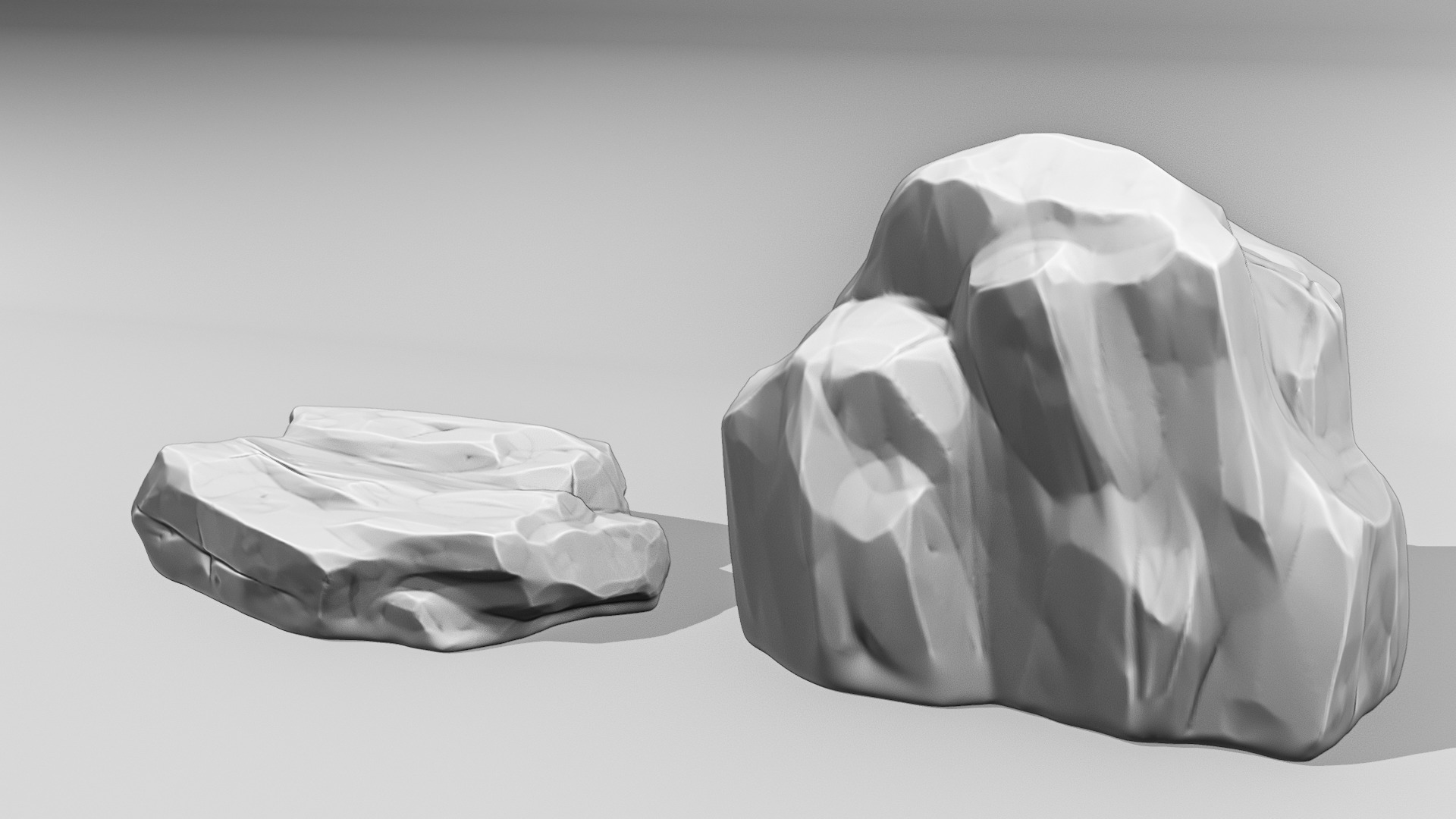 20 Unique 3D Printable Stones Perfect for Dioramas and Games 3D print model_4