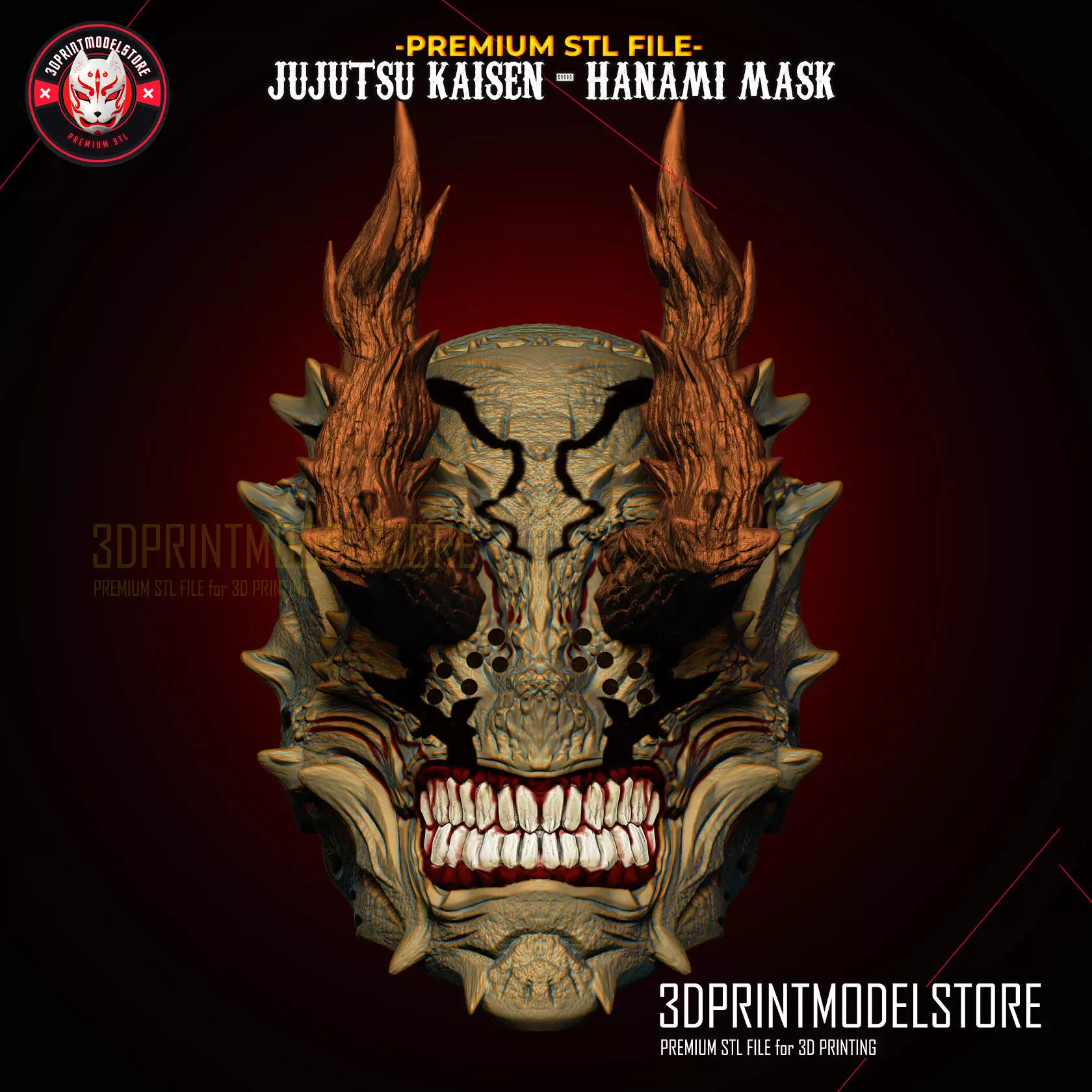 Jujutsu Kaisen - Hanami Mask - Anime Cosplay Props 3D print model