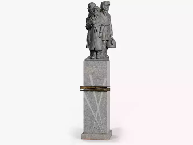Monument to the Children of Besieged Leningrad Low-poly 3D model