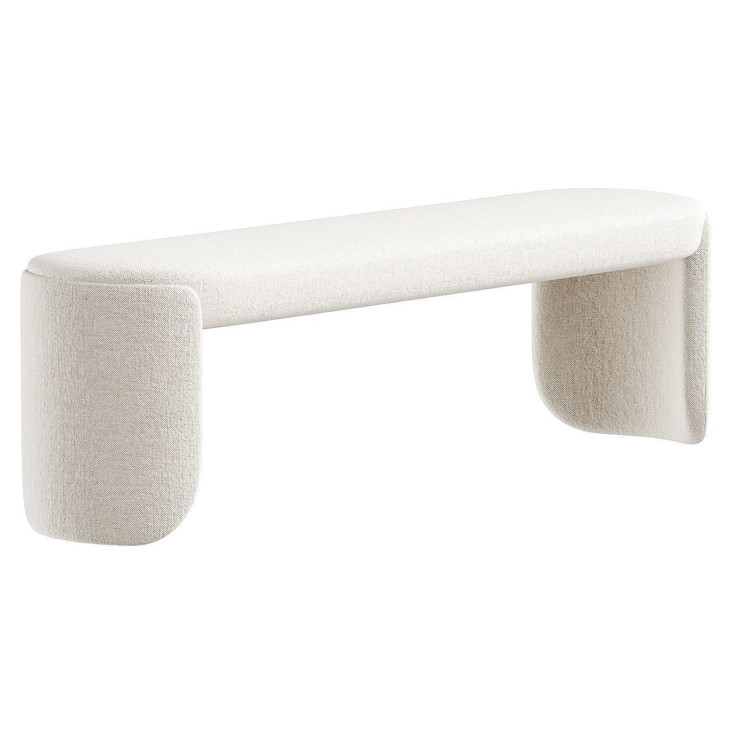 bench brown 3D model_4