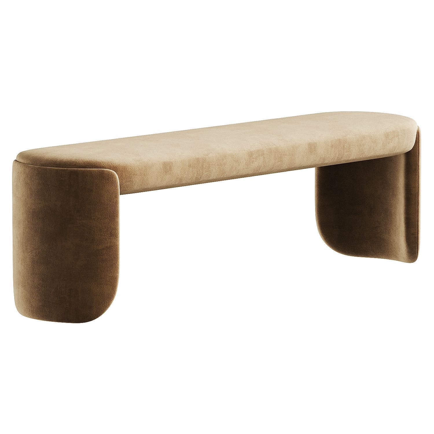 bench brown 3D model_1