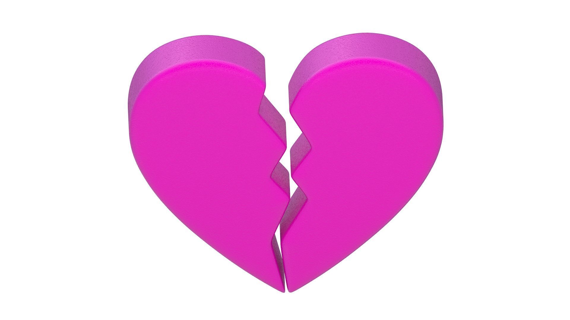 Broken Heart Emoji Pink 3D model_3