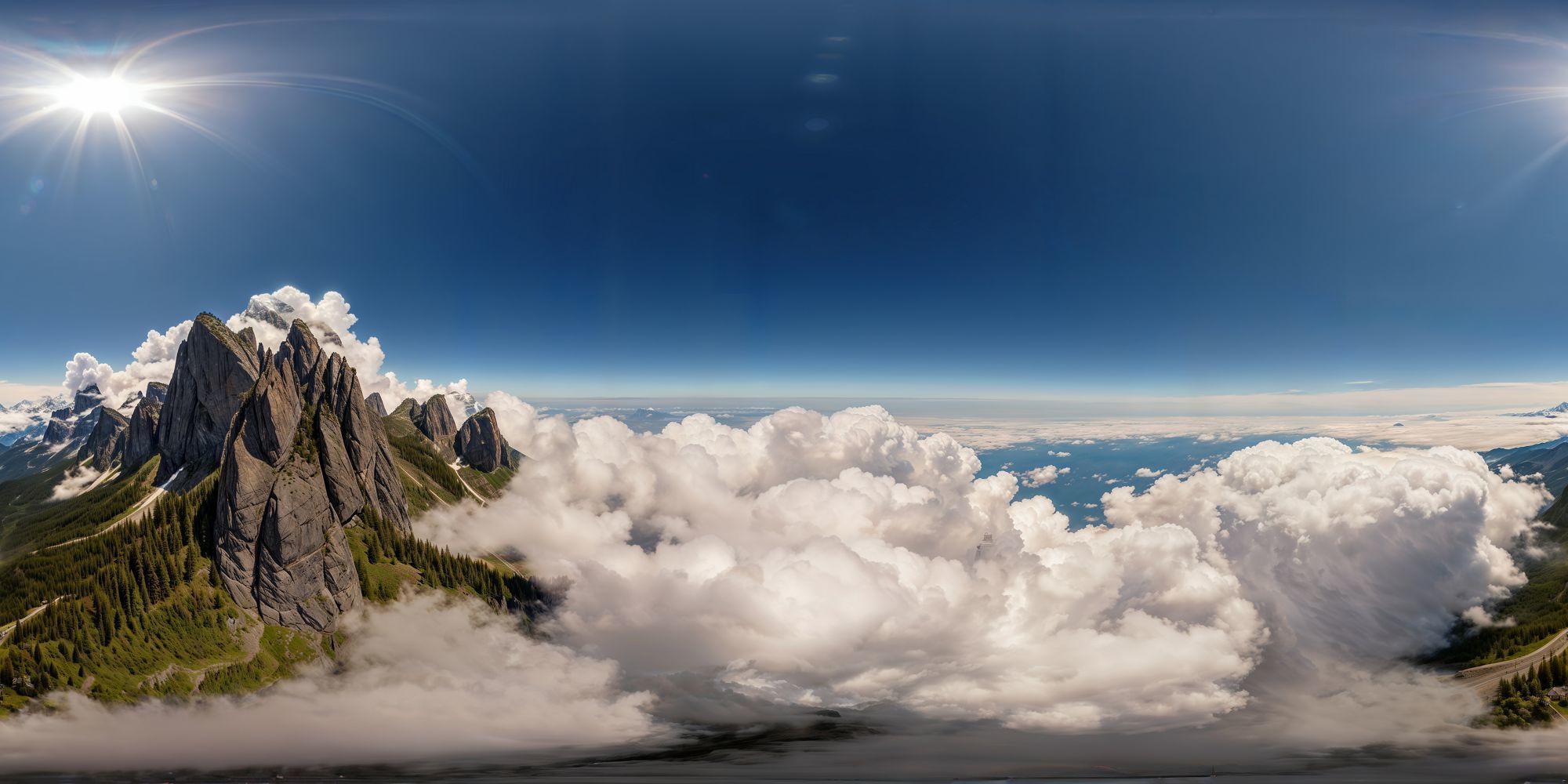 8K HDR Blue Sky White Clouds Backgrounds Pack 3D model_4