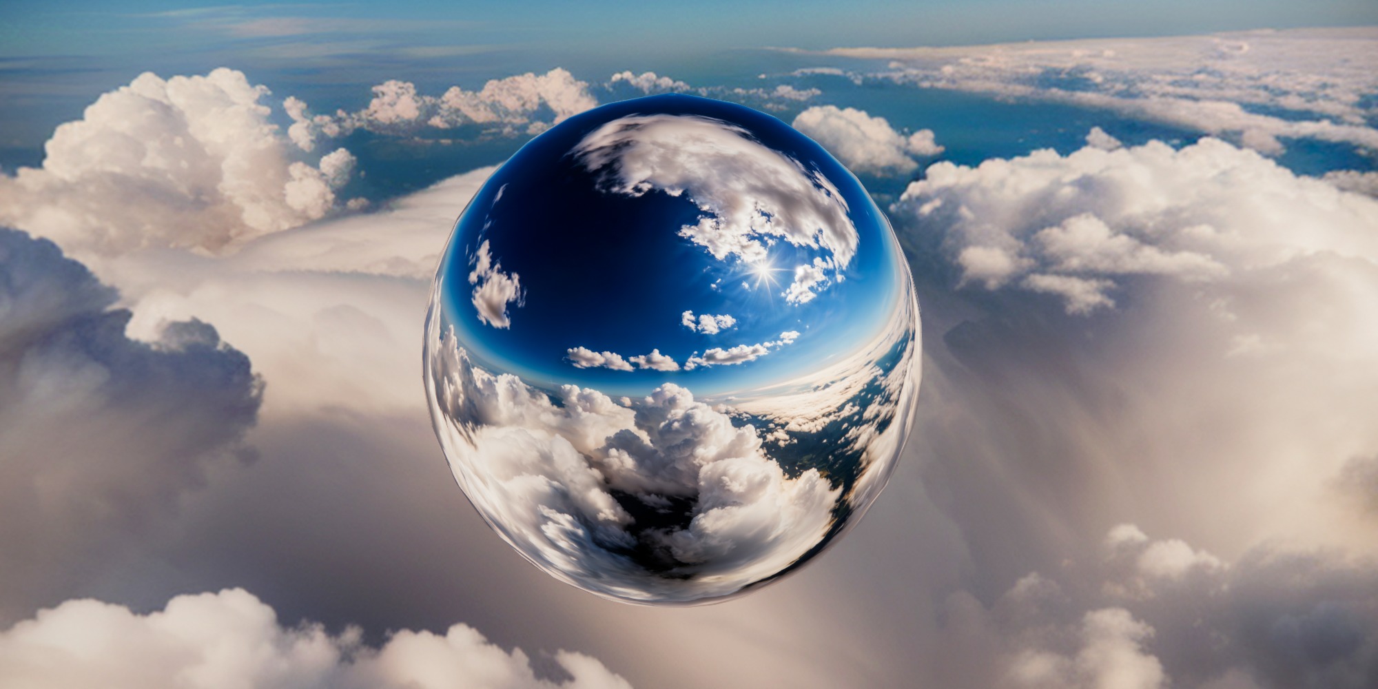 8K HDR Blue Sky White Clouds Backgrounds Pack 3D model_11