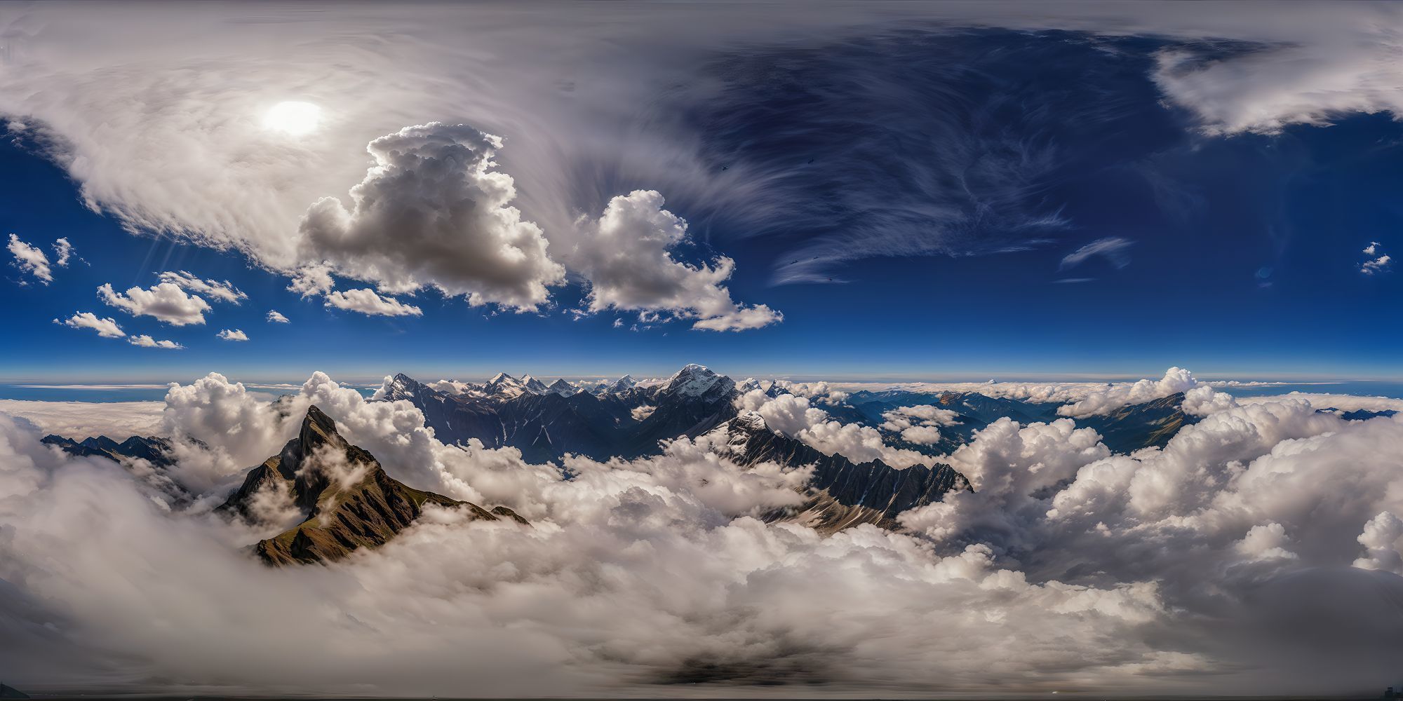 8K HDR Blue Sky White Clouds Backgrounds Pack 3D model_5