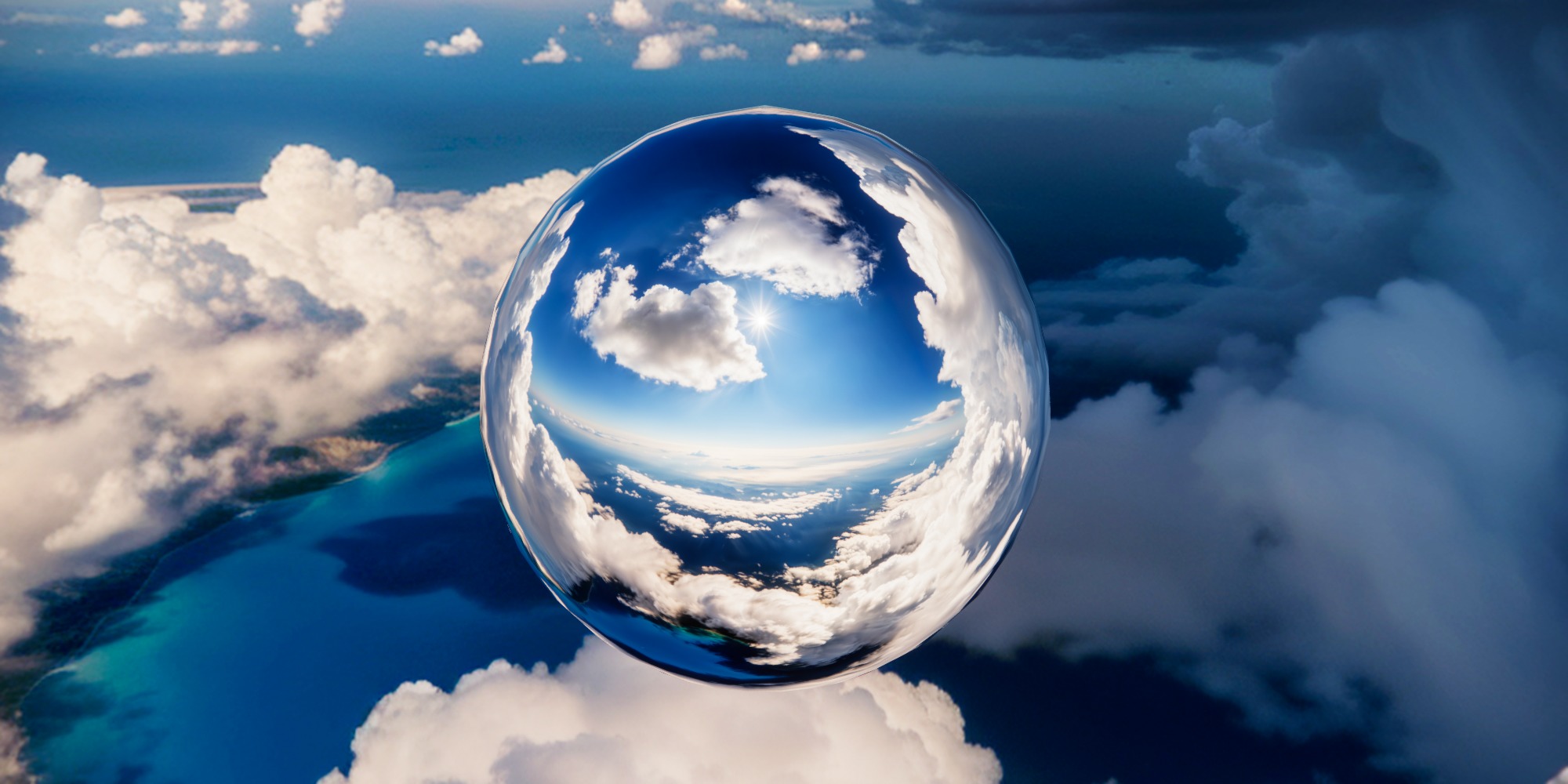 8K HDR Blue Sky White Clouds Backgrounds Pack 3D model_7