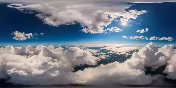 8K HDR Blue Sky White Clouds Backgrounds Pack 3D model