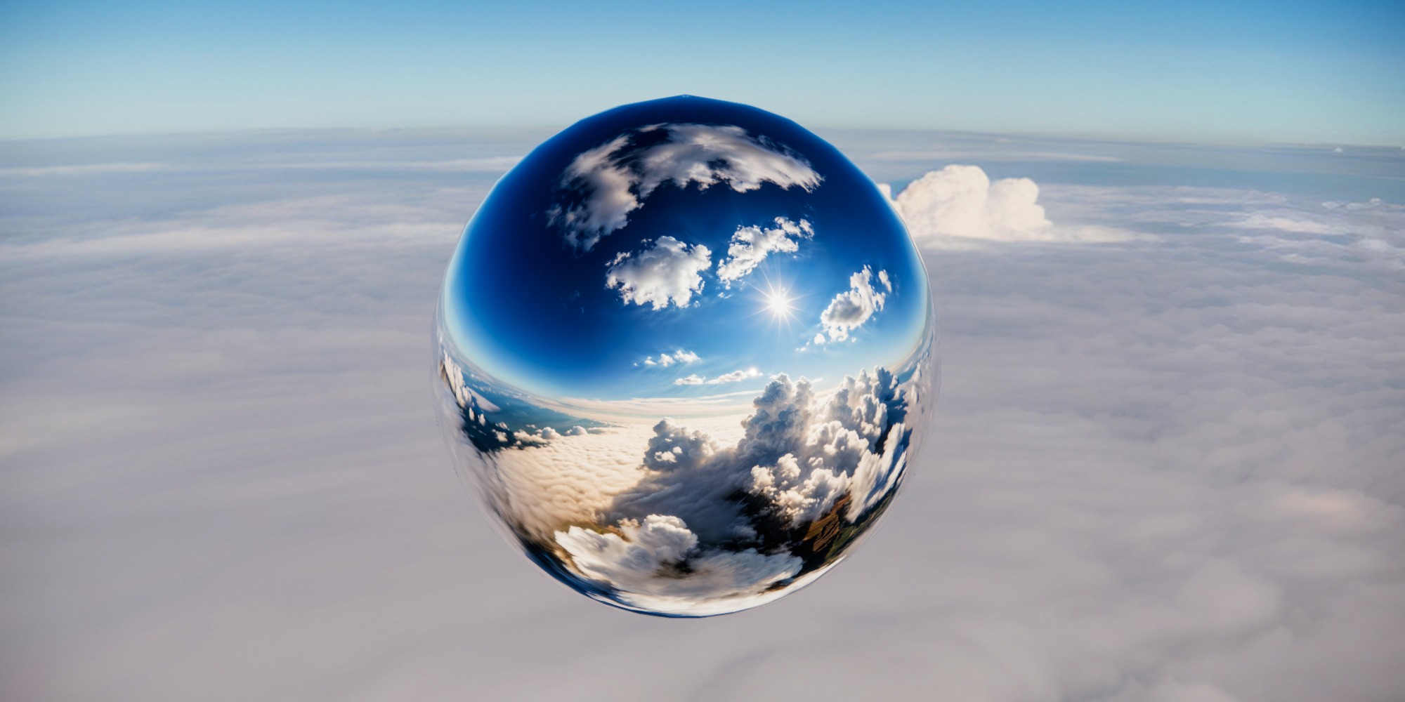 8K HDR Blue Sky White Clouds Backgrounds Pack 3D model_12