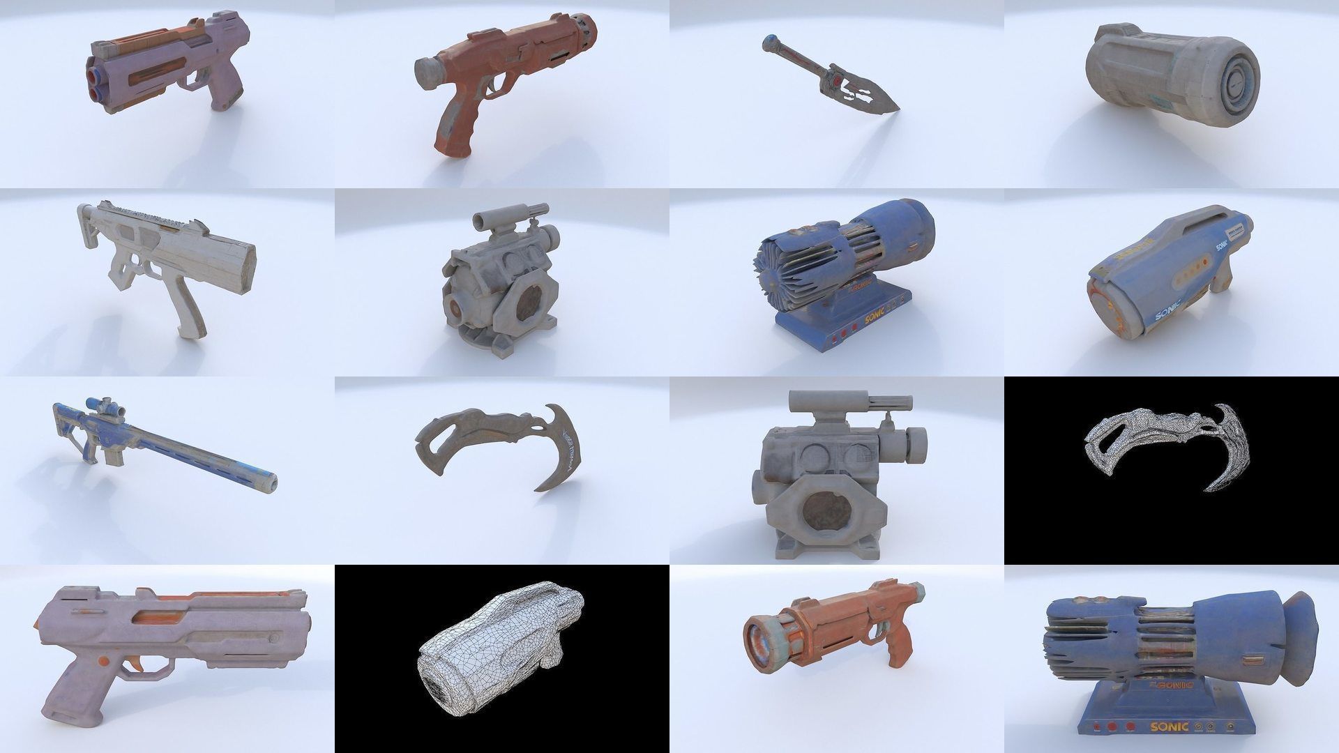 25 sci-fi weapon 3D Model Collection_1