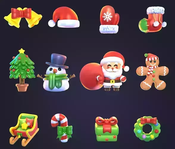 Lowpoly Stylized Christmas Asset Pack