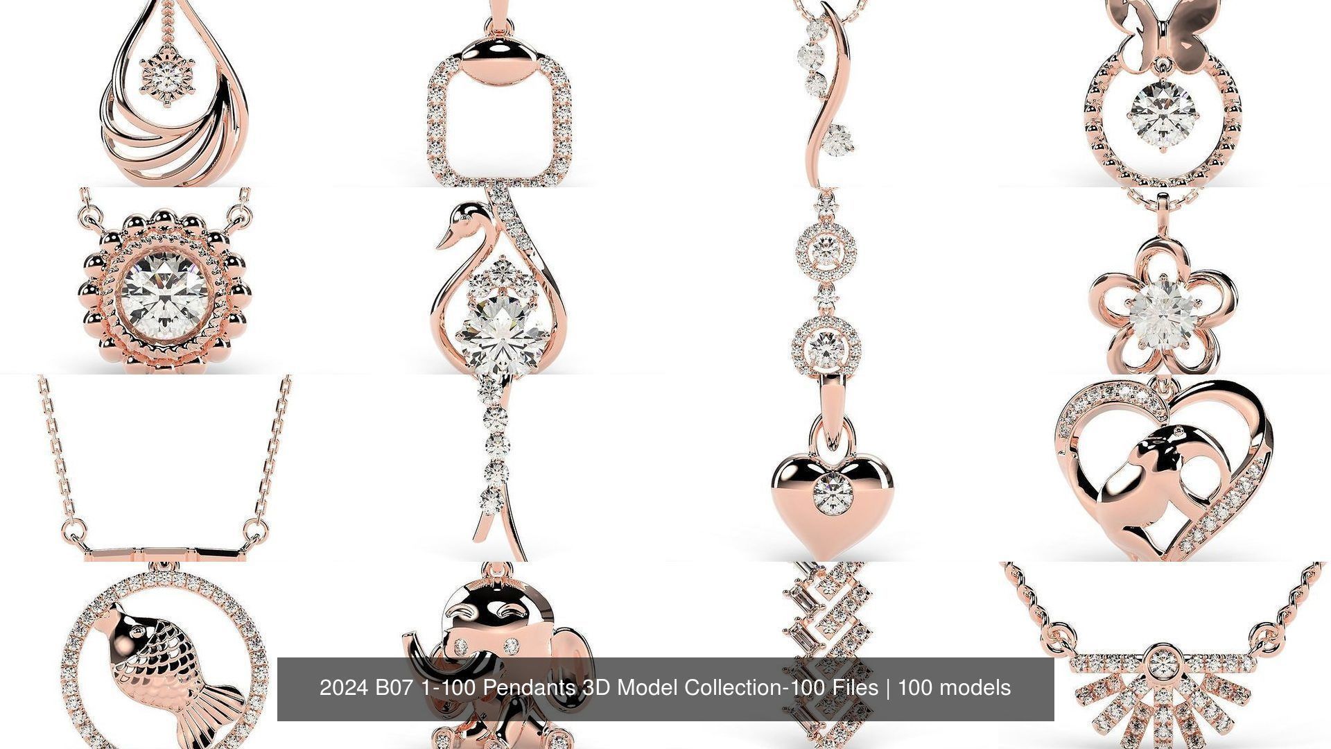 2024 B07 1-100 Pendants 3D Model Collection-100 Files _2