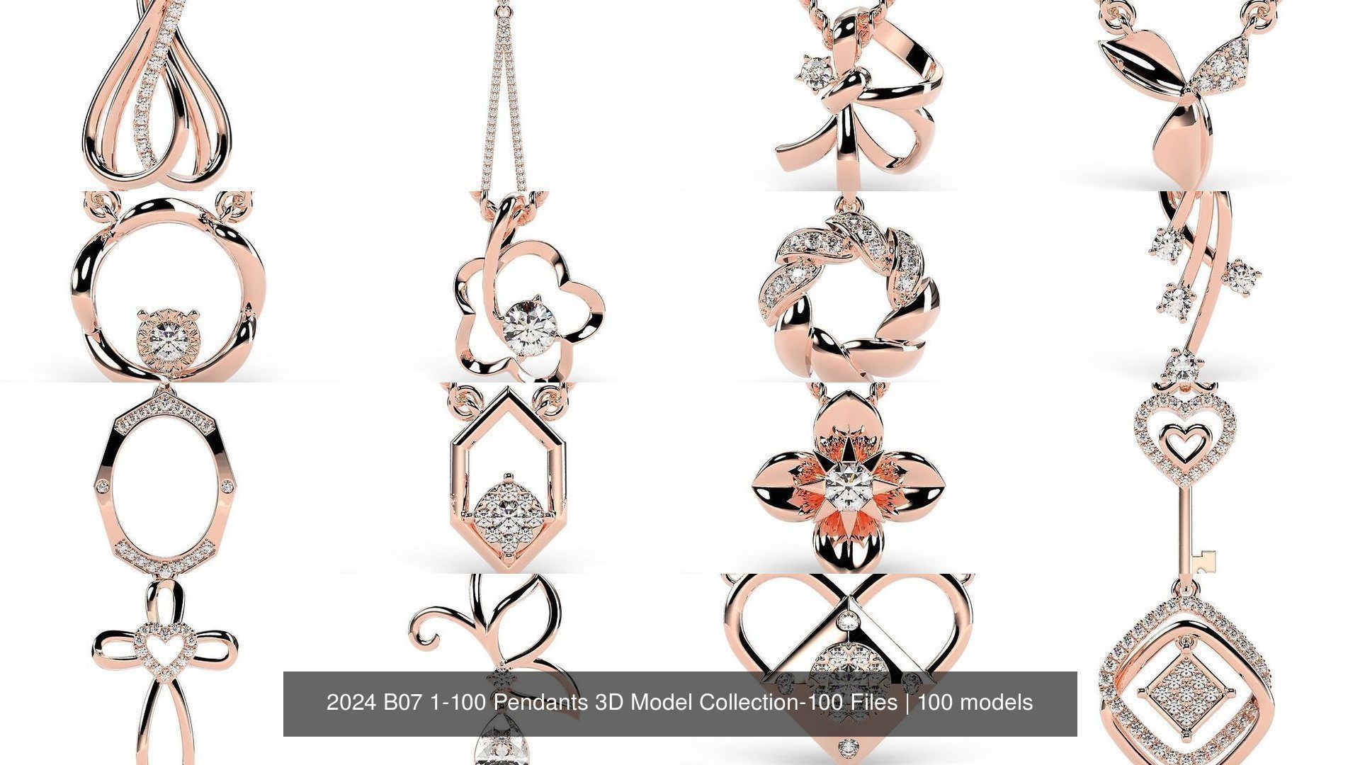 2024 B07 1-100 Pendants 3D Model Collection-100 Files _8
