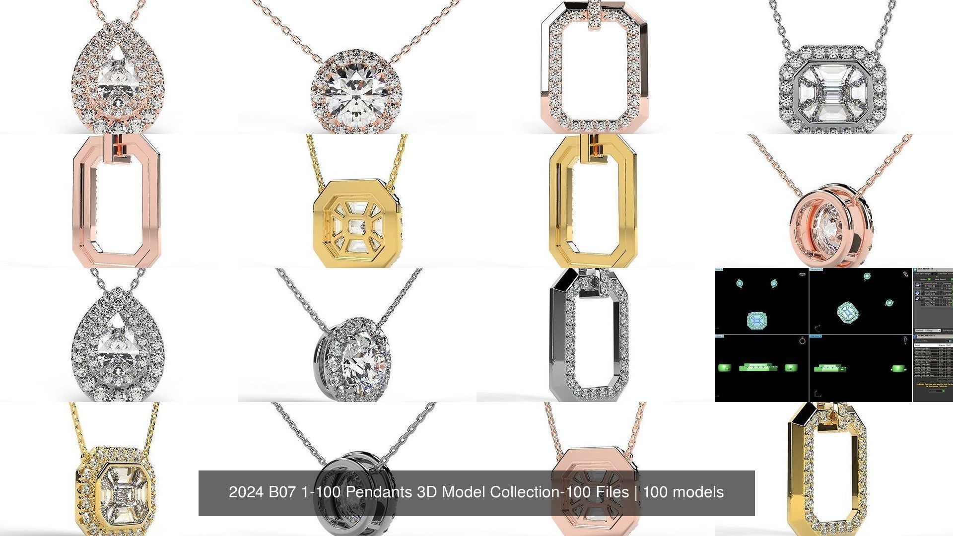 2024 B07 1-100 Pendants 3D Model Collection-100 Files _12