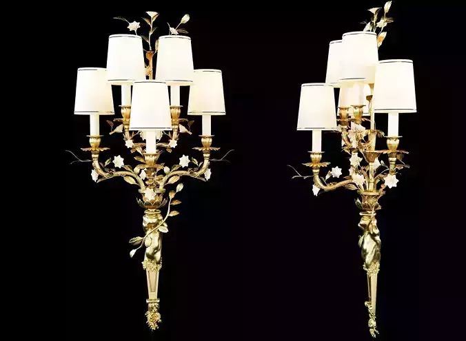 Wall Sconces Louis XV  3D model
