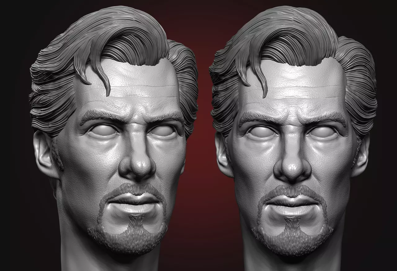 Dr Strange Head - Benedict Cumberbatch  3D print model_0