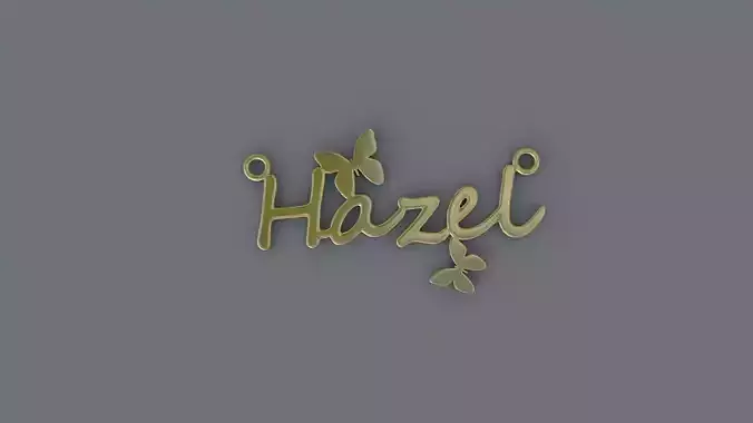 Jewelry Necklace Pendant Hazel  3D Print