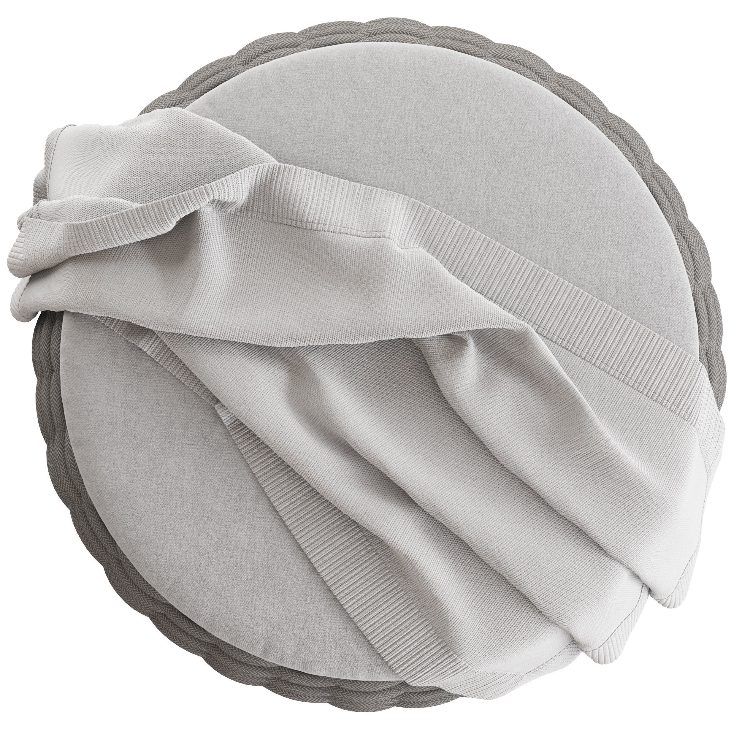 Globewest Kai Outdoor Woven Ottoman2 3D model_3