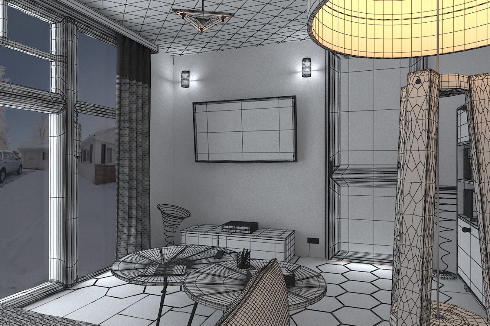 Preview Living Room 3D model_7