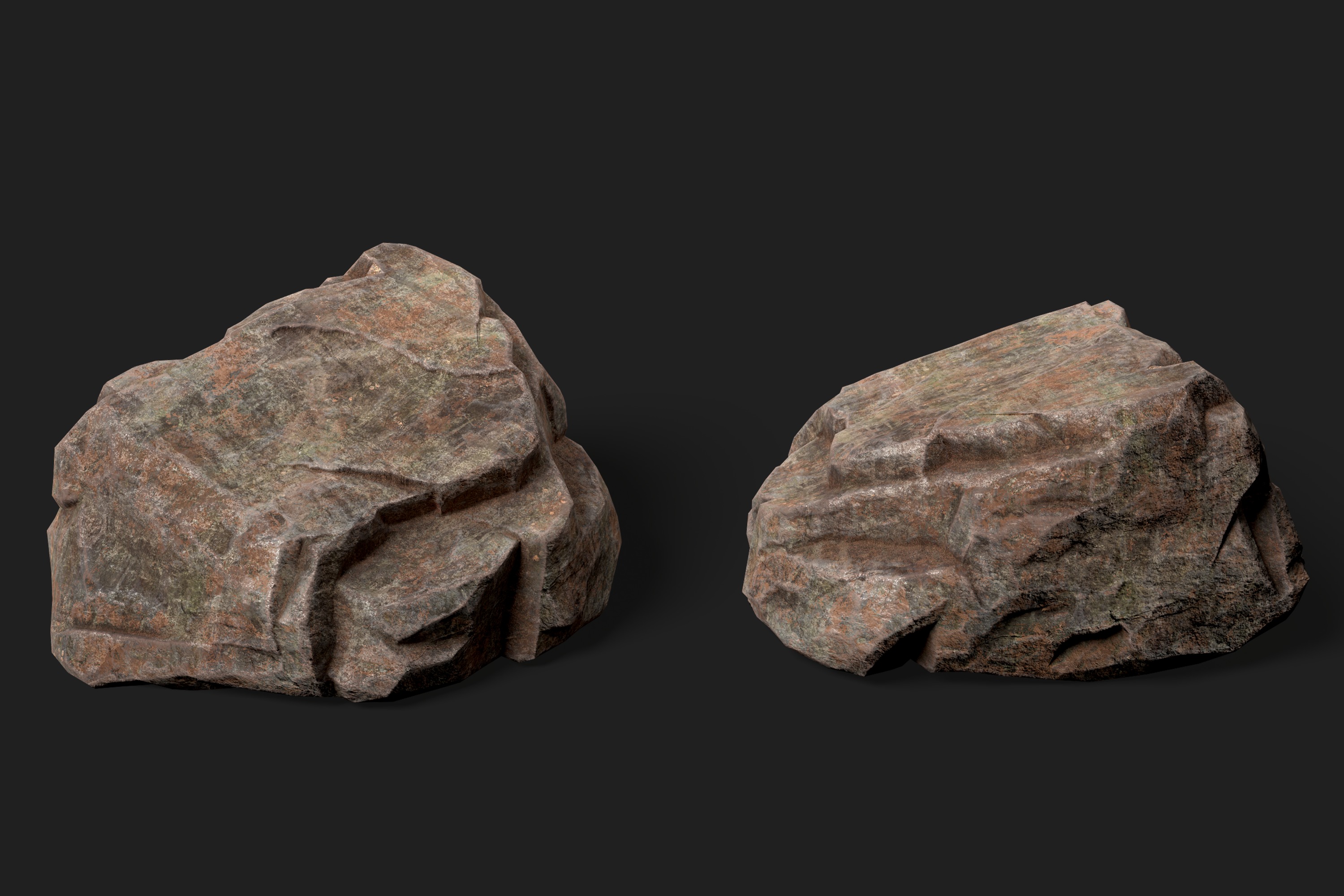 Nature rocks Low-poly 3D model_2