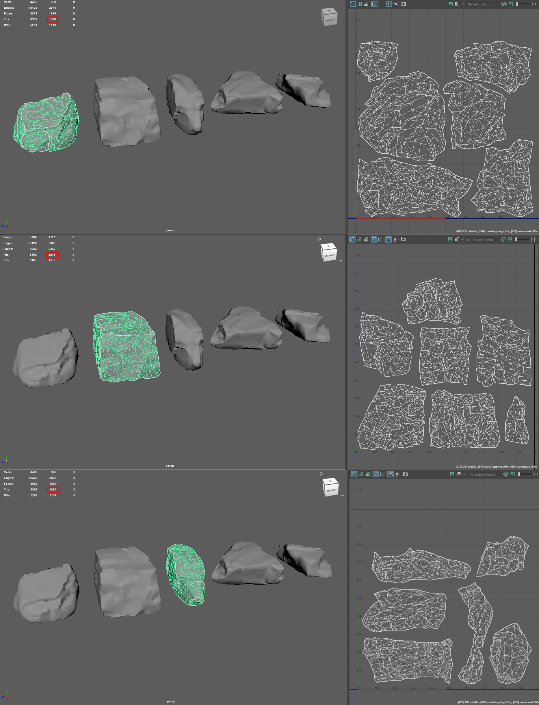 Nature rocks Low-poly 3D model_7