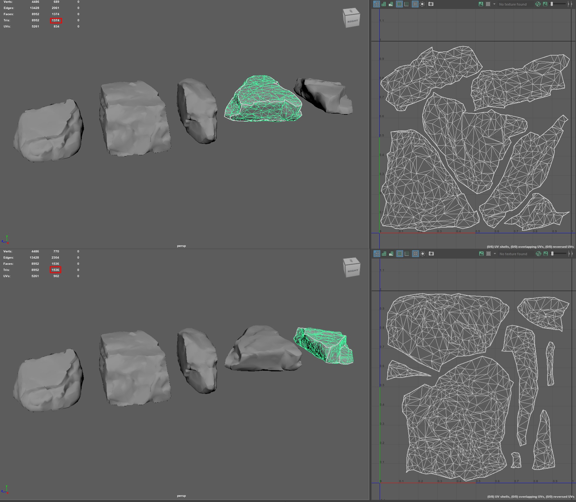 Nature rocks Low-poly 3D model_8