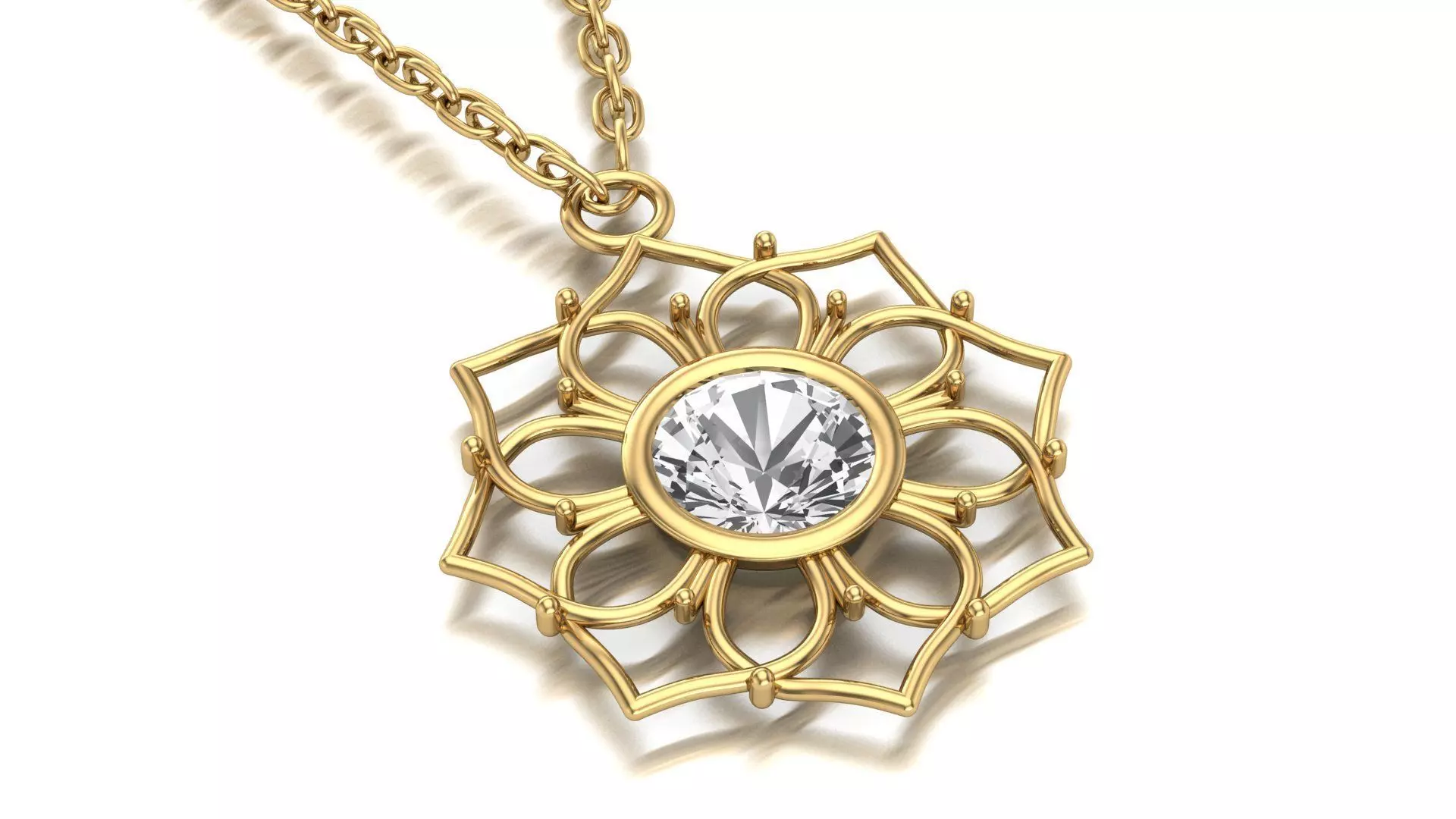 Stone Necklace 3D print model_0