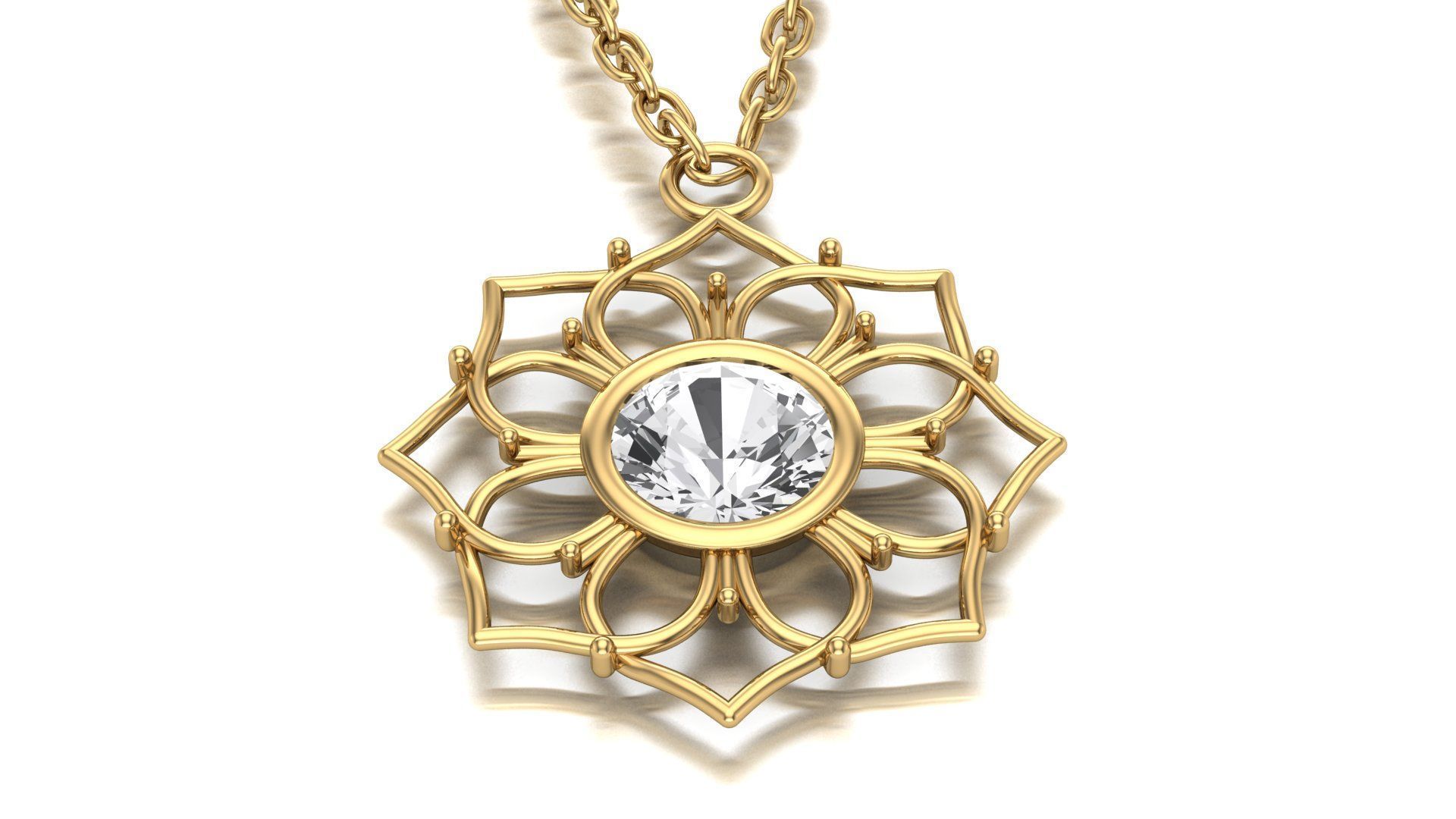 Stone Necklace 3D print model_1