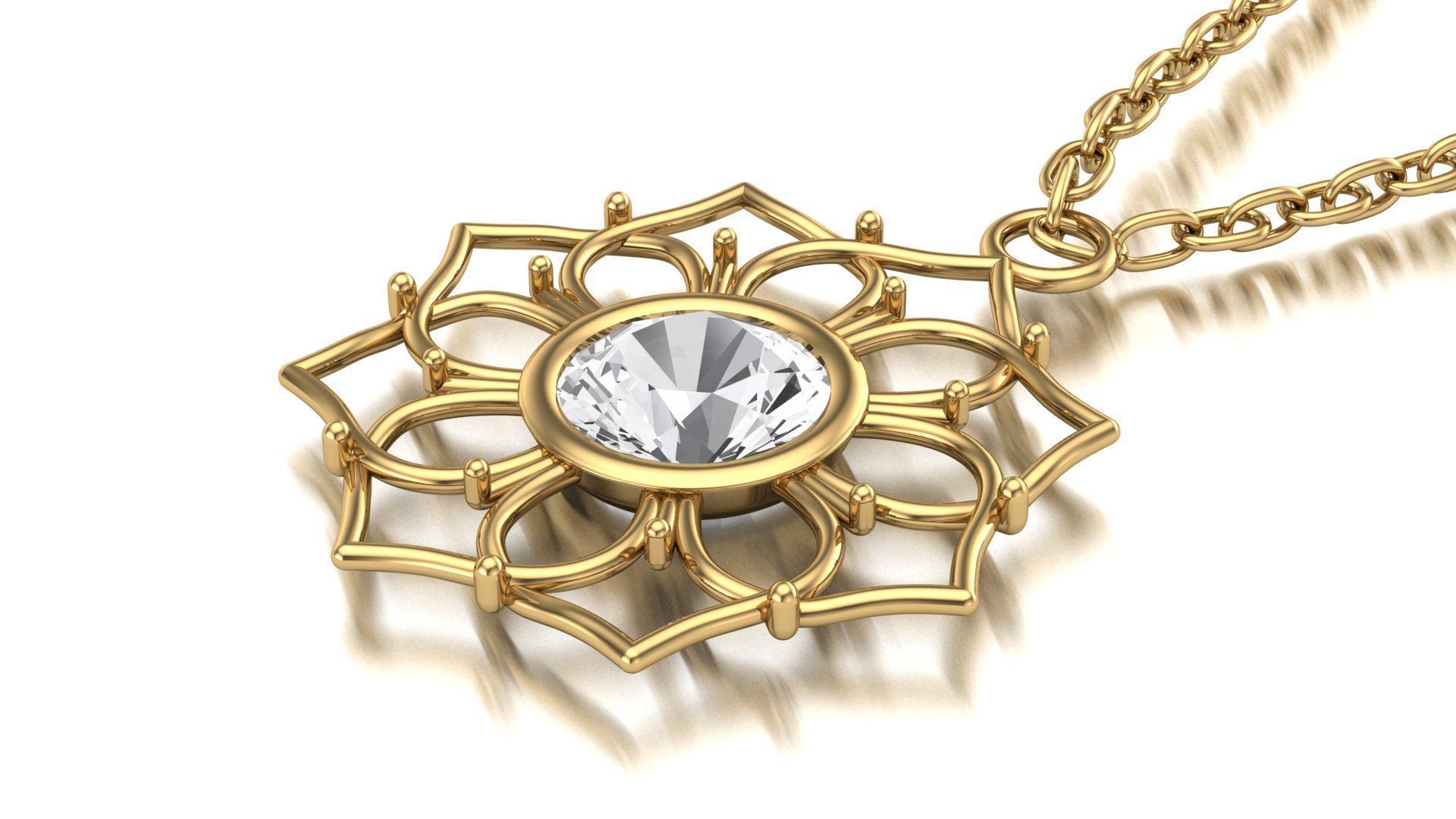 Stone Necklace 3D print model_2