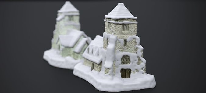 ENGLISH WINTER CHURCH 2024 3D model 4