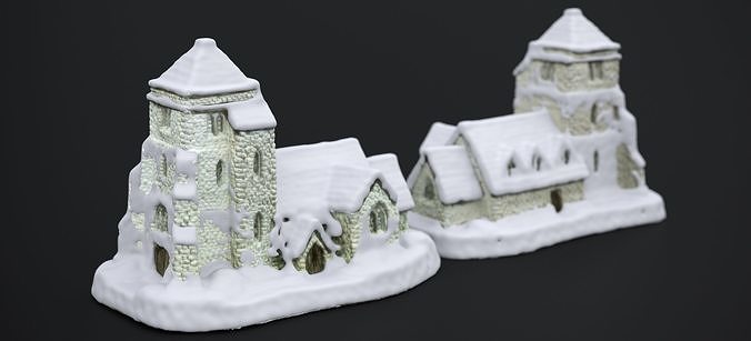 ENGLISH WINTER CHURCH 2024 3D model 2