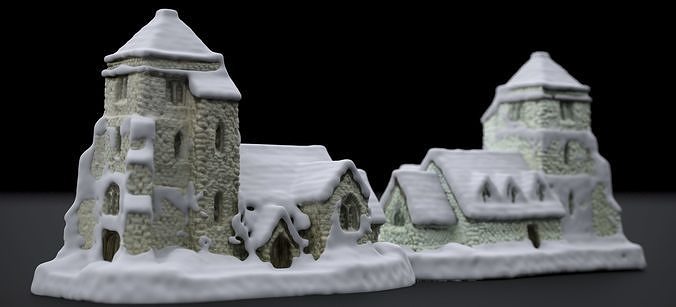 ENGLISH WINTER CHURCH 2024 3D model 7