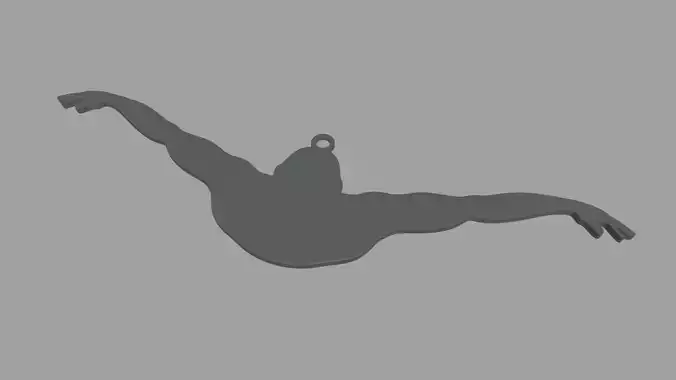 Swimming Natation Key Ring Chain 01