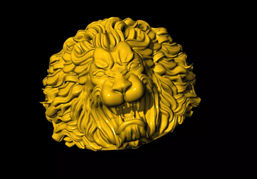 Lion Ring King Of The Beasts 3D print model 3D print model_0