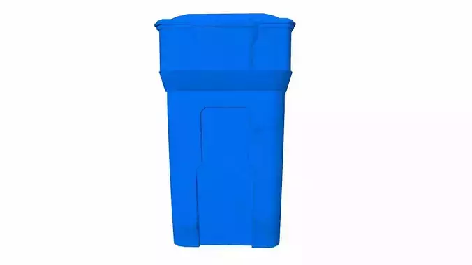 Dustbin Low-poly 3D model