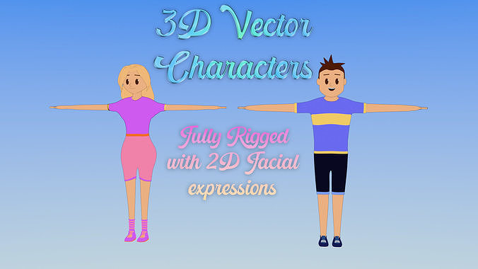 3D Vector Characters 3D model