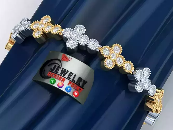 Custom Cross Bazel Diamond Link Bracelet Hiphop Cross Bracelet