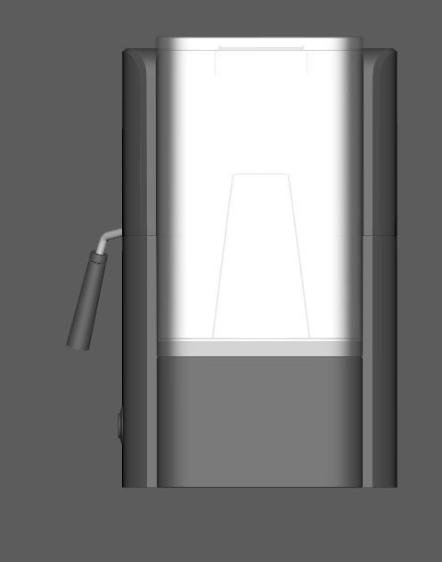 Coffe machin 3D  low poly model 3D model_1