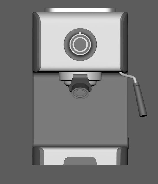 Coffe machin 3D  low poly model 3D model_2