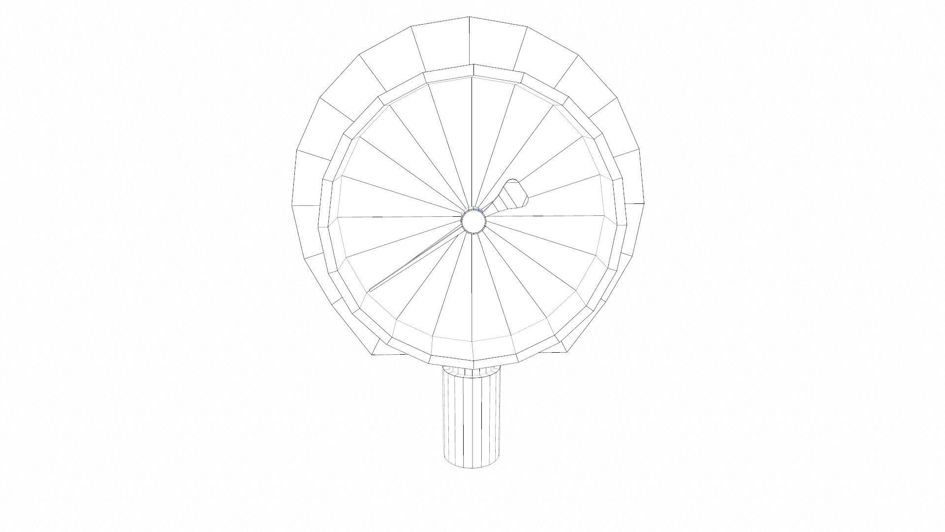 Pressure Gauge Low-poly 3D model_7