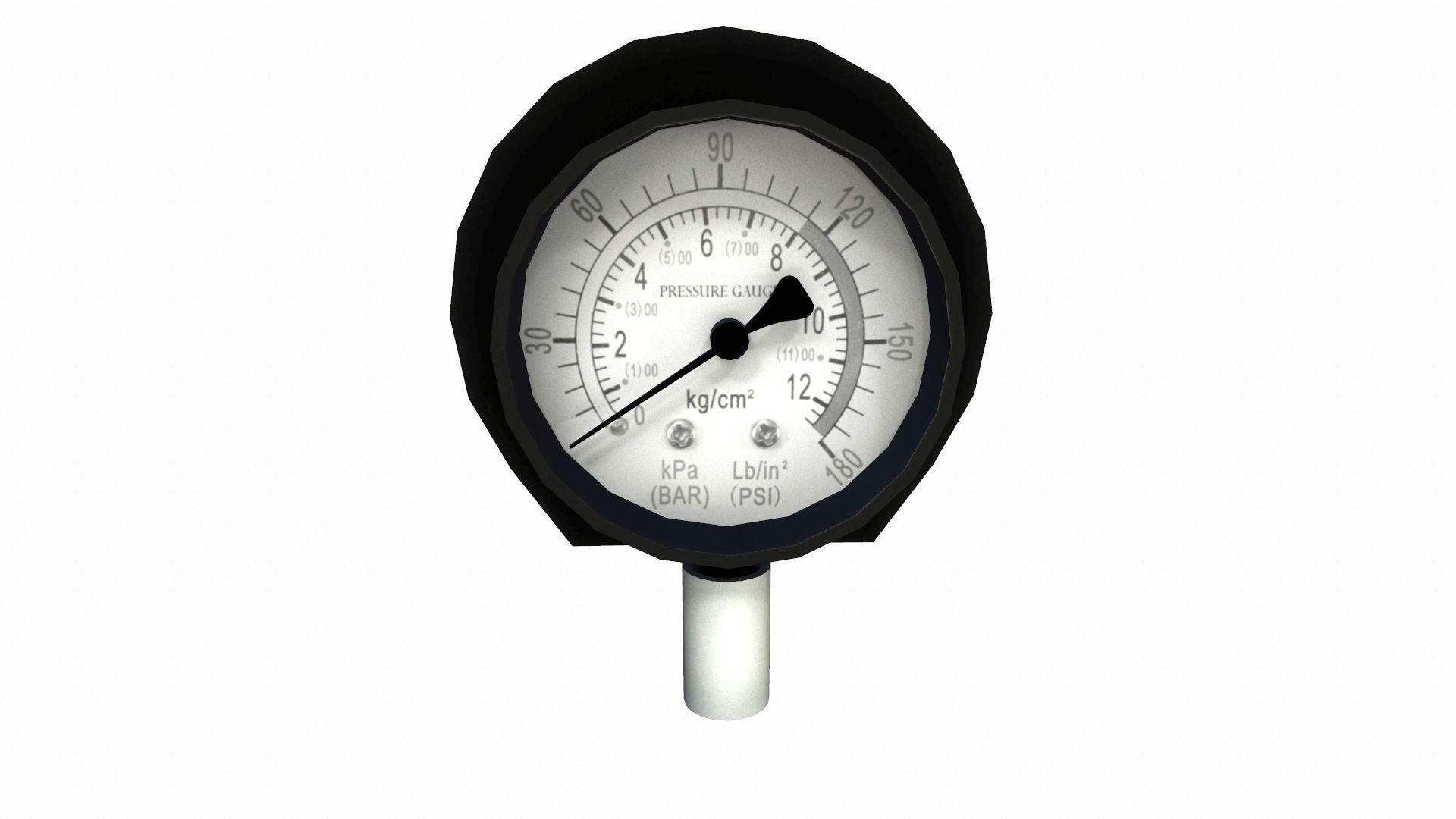 Pressure Gauge Low-poly 3D model_6