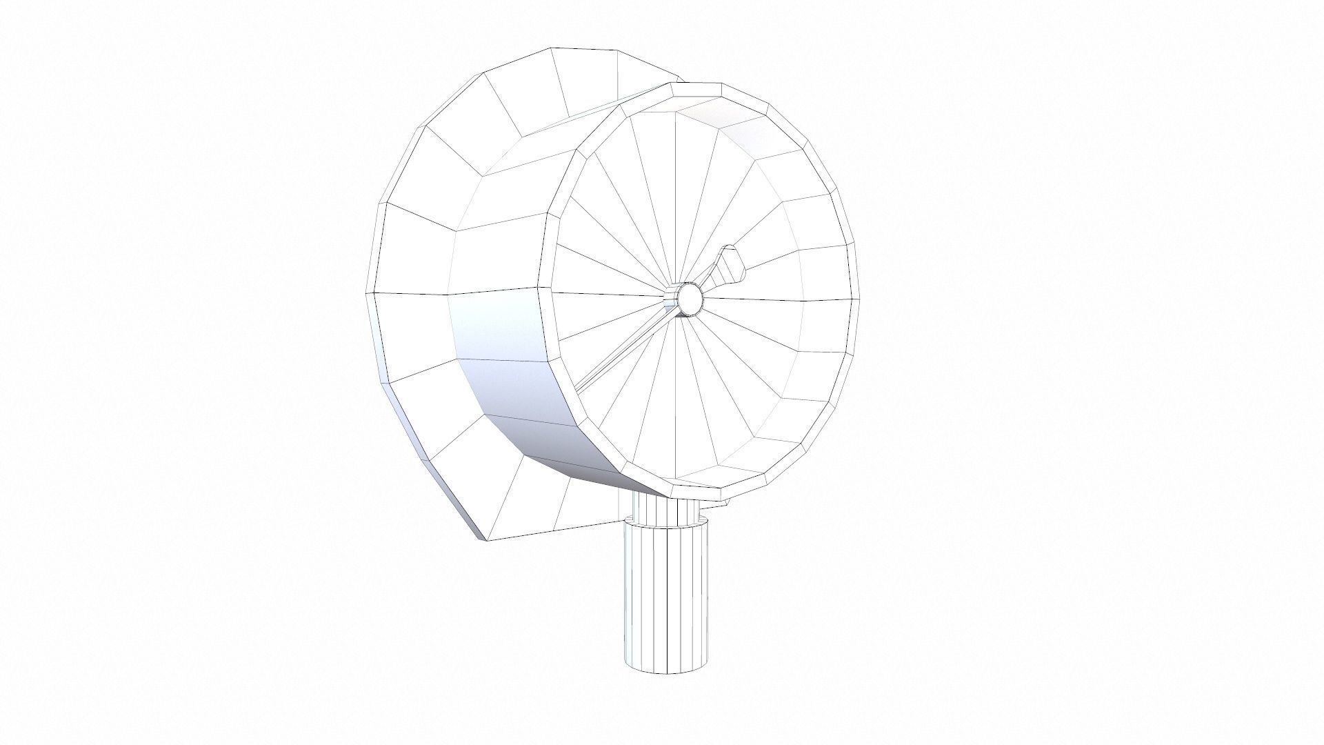 Pressure Gauge Low-poly 3D model_9