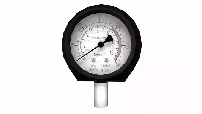 Pressure Gauge Low-poly 3D model