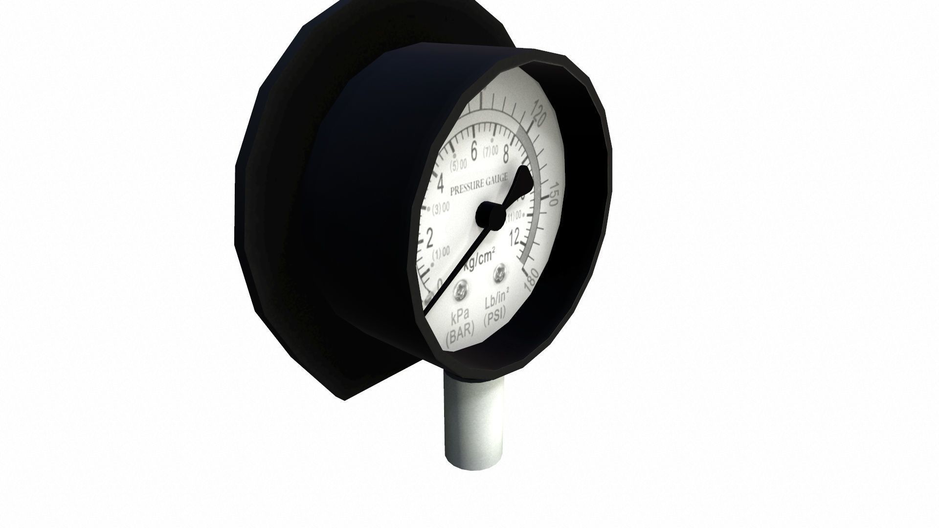 Pressure Gauge Low-poly 3D model_4