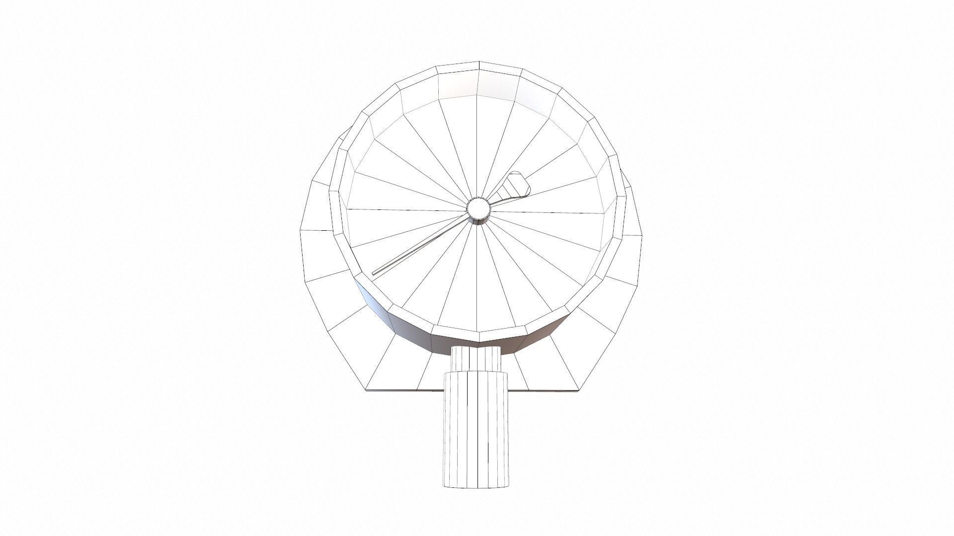 Pressure Gauge Low-poly 3D model_8
