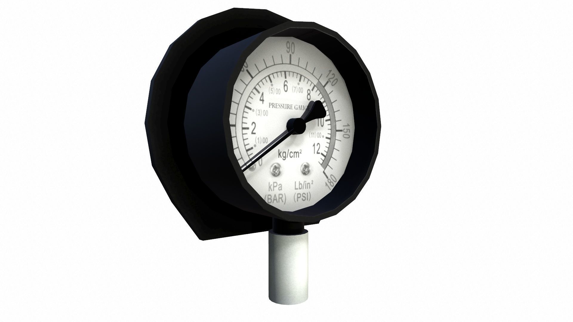 Pressure Gauge Low-poly 3D model_3