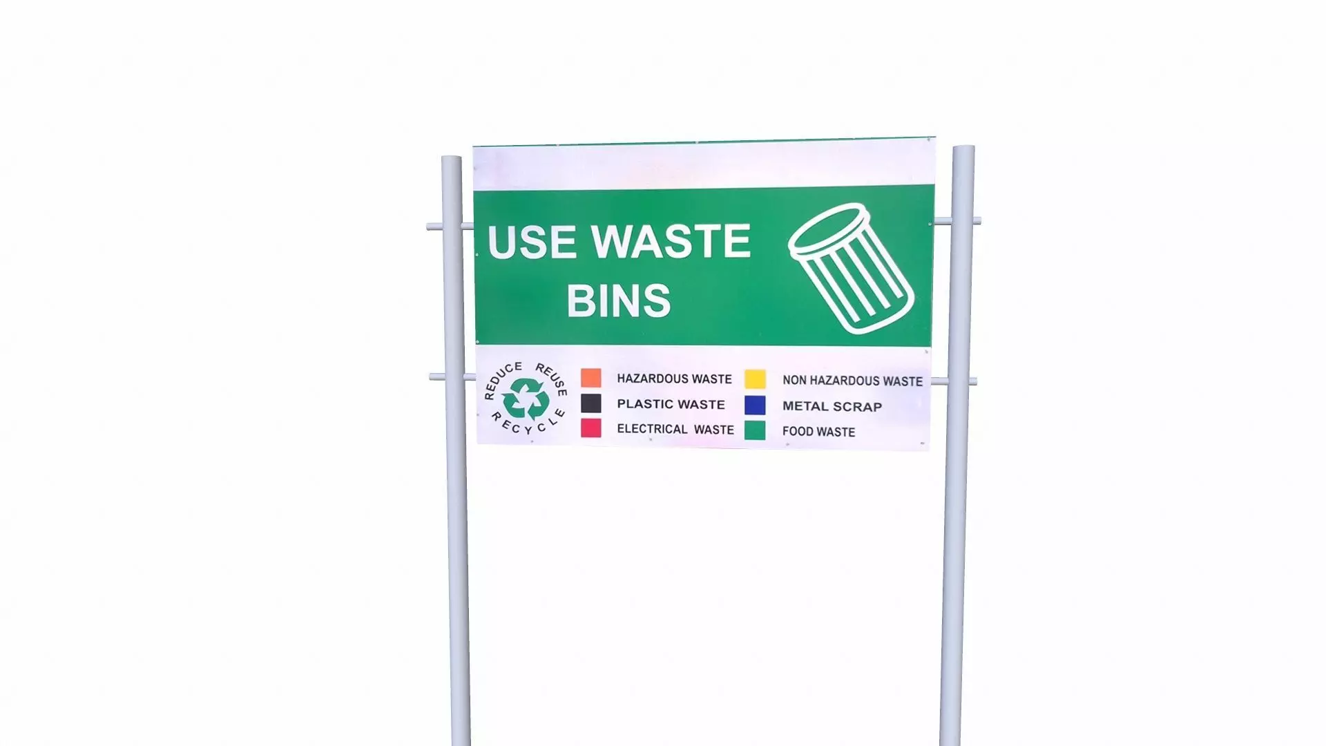 USE Waste Bins Board Low-poly 3D model_0