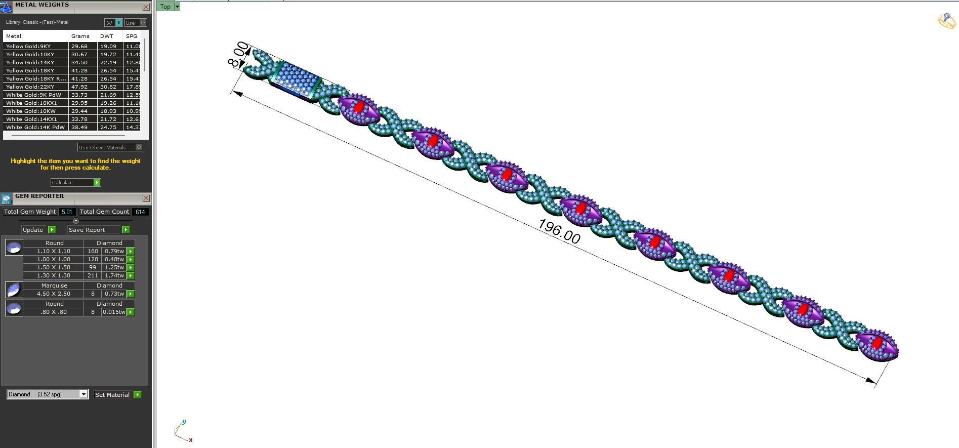 Custom Evil Eye with Infinity Link Bracelet - Devil Eye Bracelet 3D print model_6