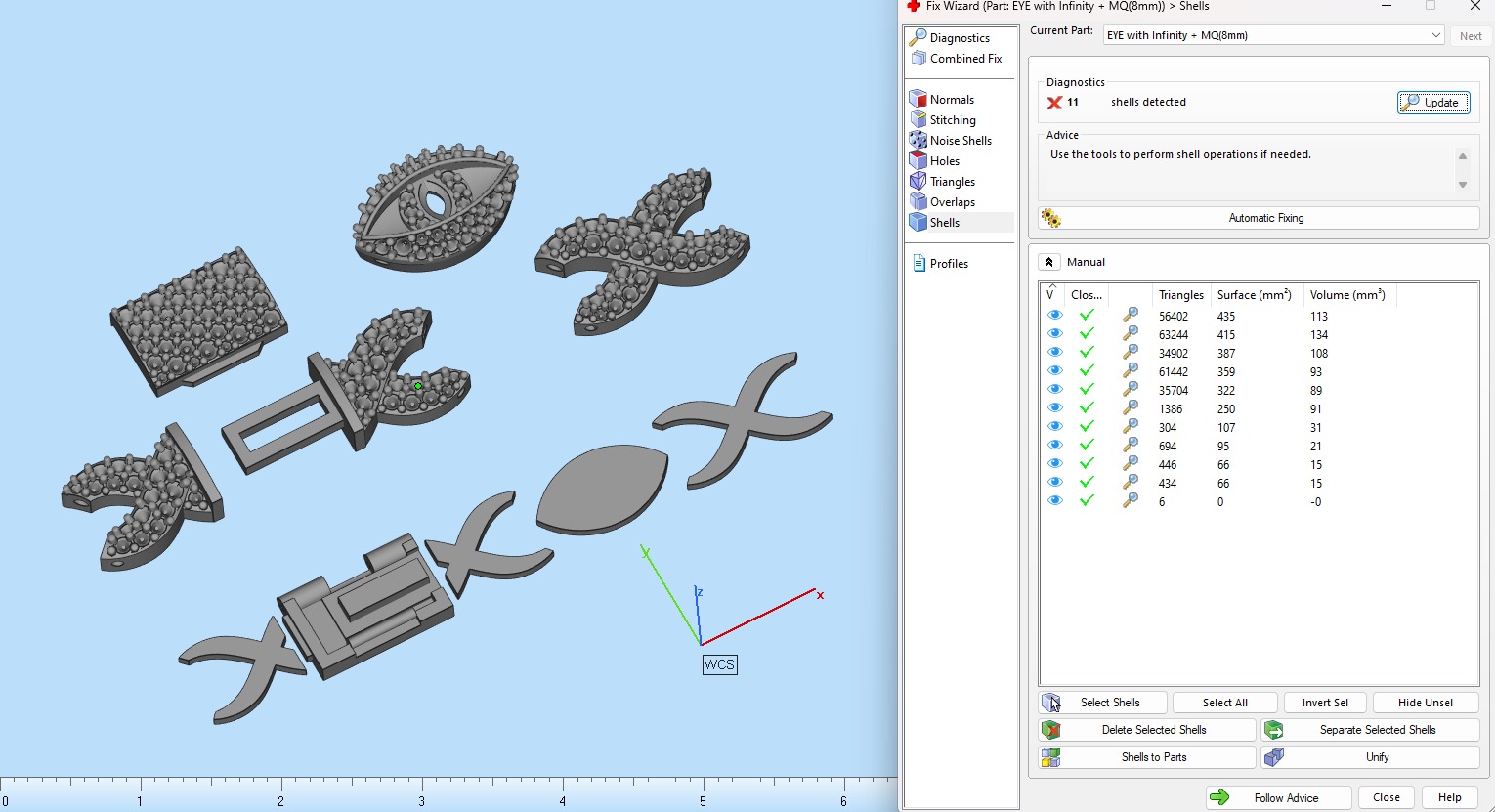 Custom Evil Eye with Infinity Link Bracelet - Devil Eye Bracelet 3D print model_19