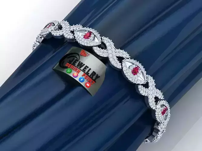 Custom Evil Eye with Infinity Link Bracelet - Devil Eye Bracelet